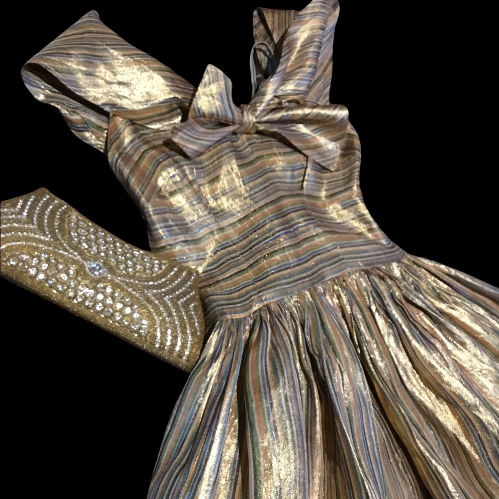 Vintage Golden Lame Gown